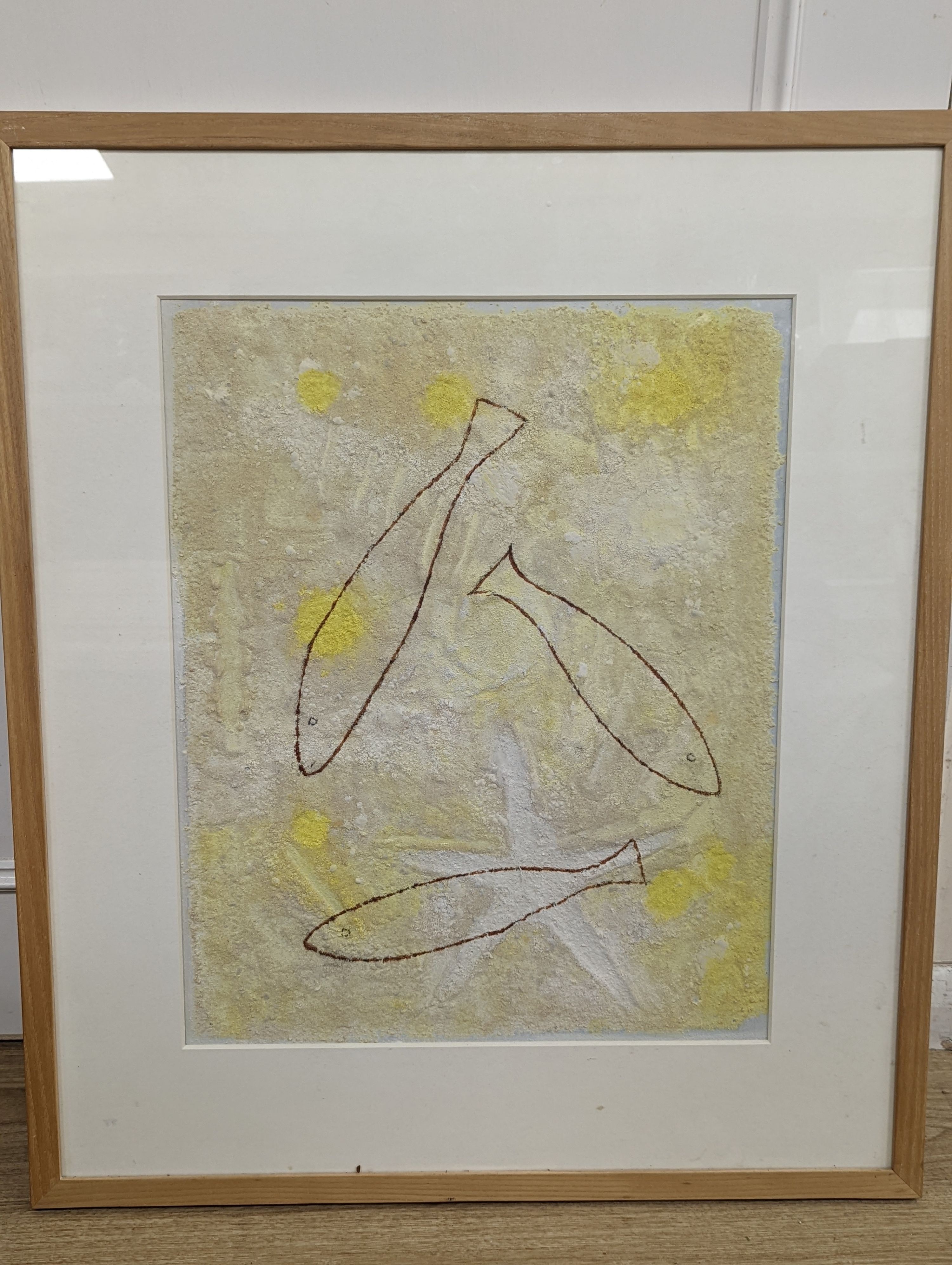 Mark Fry (b.1952), mixed media and oil, ‘On The Seabed', 1997, 51 x 41cm